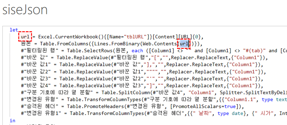 엑셀 네이버 증권 크롤링 실시간 url