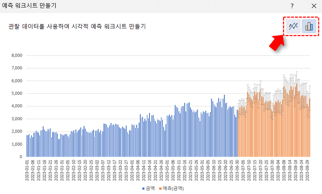 예측-시트-차트-종류-변경