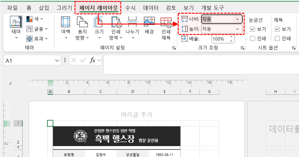 엑셀-페이지-레이아웃-자동-설정